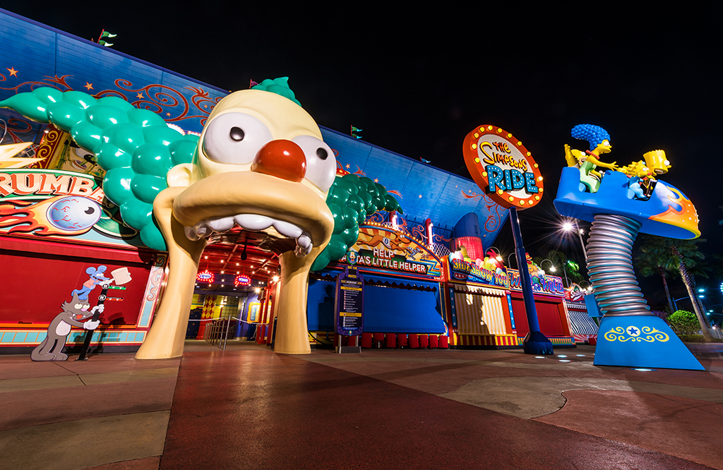 simpsons-ride-universal-studios-florida-night